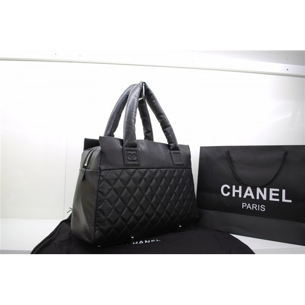 Chanel A48620 Caviar Leather Borse Zipper Black