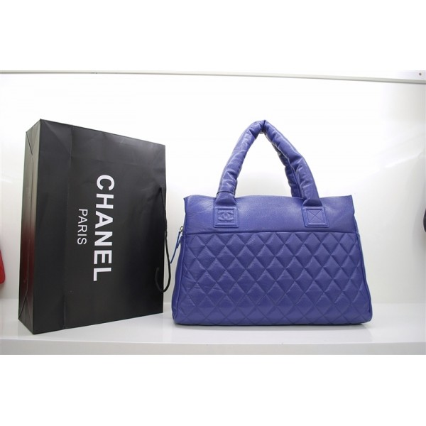 Chanel A48620 Caviar Pelle Borse Zipper Blu