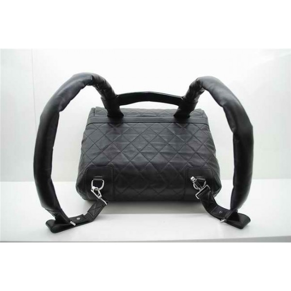 Chanel Quilted A47094 Zaino Agnello Nero