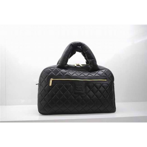 Chanel Trapuntato Borsa A47937 Morbida Pelle Di Agnello Nero Bow