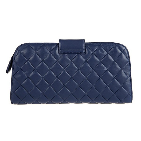 Chanel 2012 Borse Blu Catena Doro Agnello Frizione