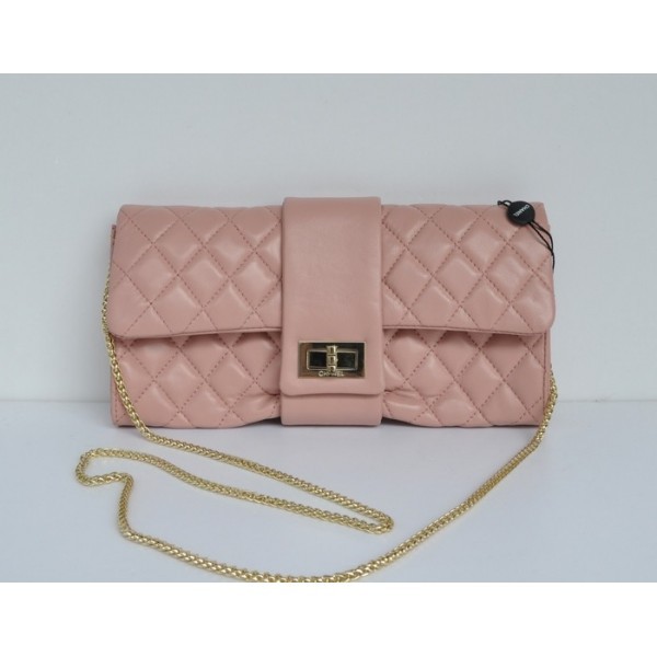 Chanel 2012 Frizione In Pelle Di Agnello Rosa Con Finitura Oro