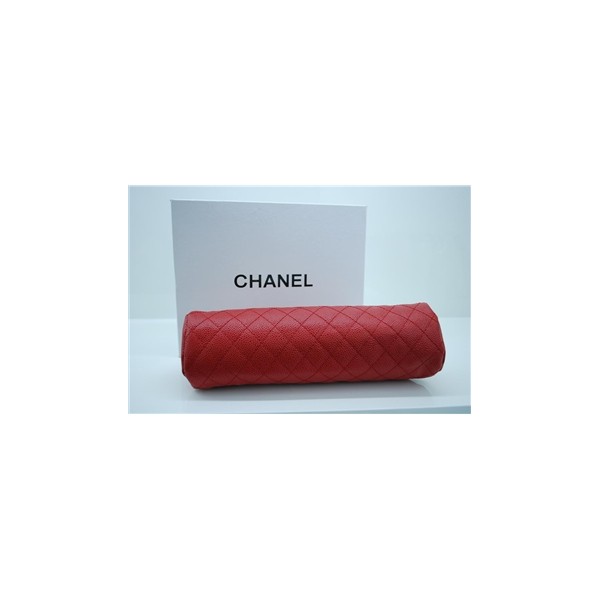 Chanel Classico In Pelle Caviale Rosso Frizione