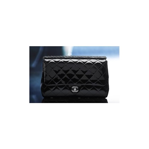 Chanel A65051 Y06830 94305 Borse Nero Frizione Brevetto Vitello