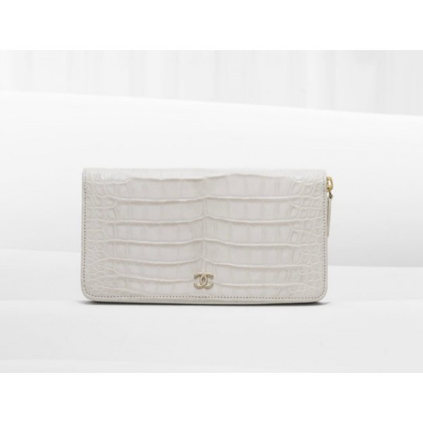 Chanel A65058 Y07561 30000 Rousset Zip En Portefeuilles Alligato