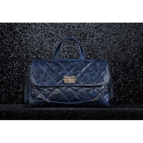 Chanel A66920 Y07495 84223 Borse Flap Crackled Glaze In Pelle Di