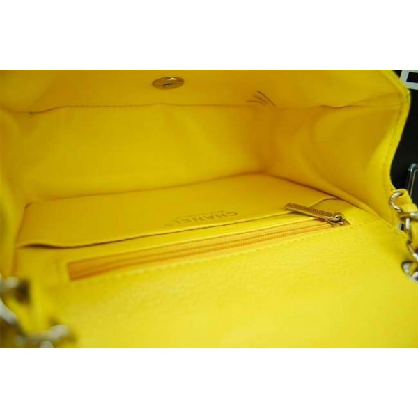 2010 Borse Chanel Flap Mini In Pelle Caviar Giallo Con Shw