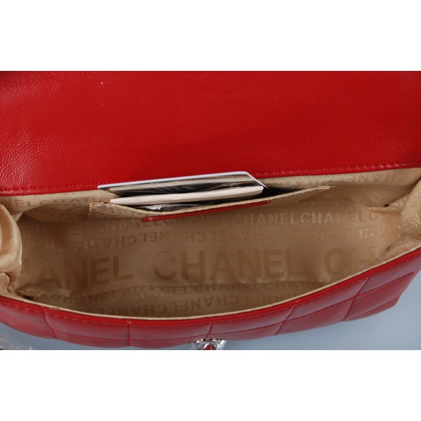 Agnello Rosso Chanel Classic Flap Borse Mini Con Camellia
