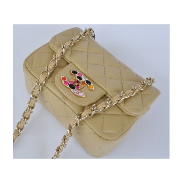 Albicocca Chanel 2011 Mini Bag Agnello Flap Con Multi Pierre Chi