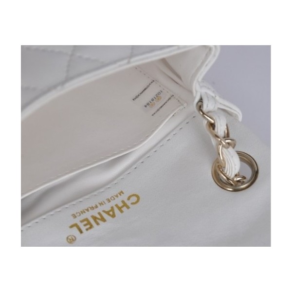 Borse Chanel 2011 Bianco Agnello Flap Mini Con Multi Lock Pierre