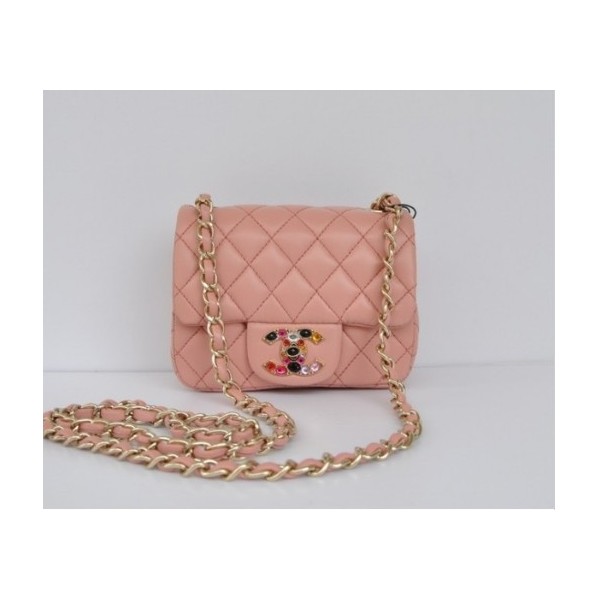 Borse Chanel 2011 Rose Flap Mini Agnello Con Multi Lock Pierre