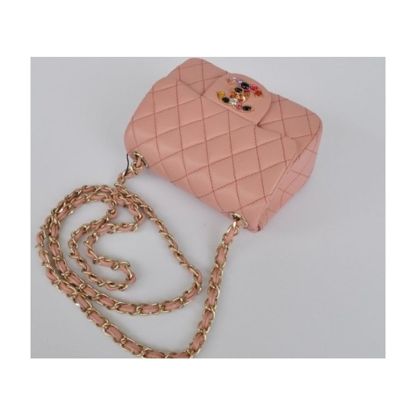 Borse Chanel 2011 Rose Flap Mini Agnello Con Multi Lock Pierre