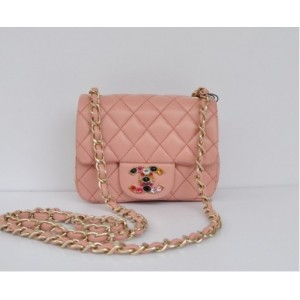 Borse Chanel 2011 Rose Flap Mini Agnello Con Multi Lock Pierre