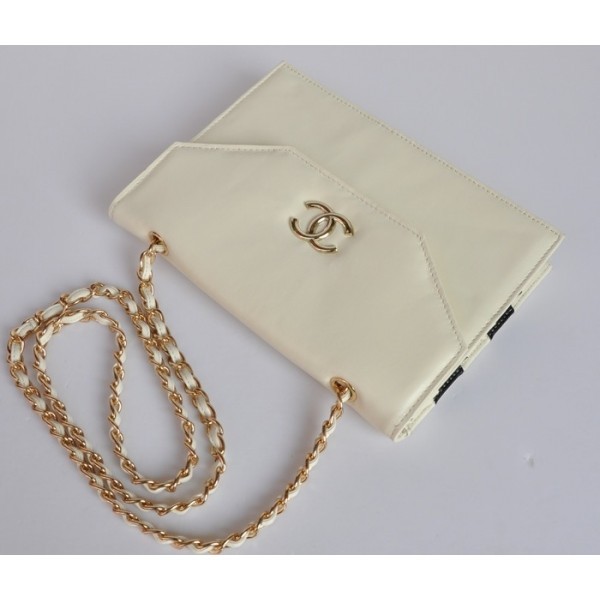 Borse Chanel 2012 New Off Bianco Flap Mini Pelle Di Vitello Con