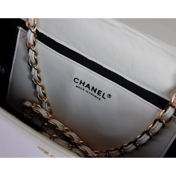 Borse Chanel 2012 New Off Bianco Flap Mini Pelle Di Vitello Con