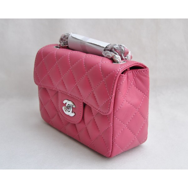 Borse Chanel Flap Mini 2011 Rose Agnello Con Shw