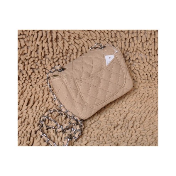 Borse Chanel Flap Mini 2012 In Pelle Caviar Albicocca Con Shw