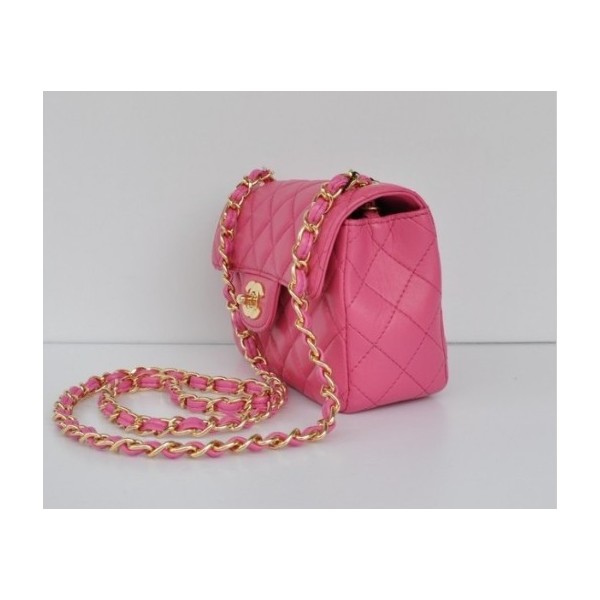 Chanel 2011 Pink Borse Flap Mini Agnello Con Hardware Oro