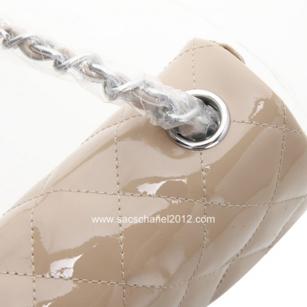 Chanel 2012 Luce Albicocca Patent Flap Borse In Pelle Con Shw Mi