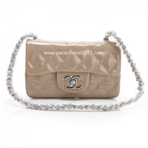 Chanel 2012 Luce Albicocca Patent Flap Borse In Pelle Con Shw Mi