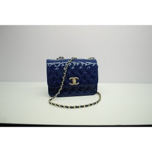 Chanel 2012 Nero Patent Flap Borse In Pelle Con Ghw Mini