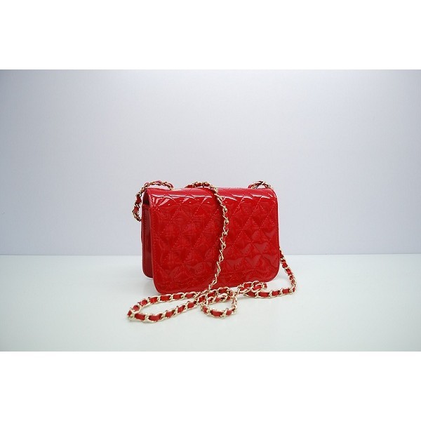 Chanel 2012 Rosso Patent Flap Borse In Pelle Con Ghw Mini