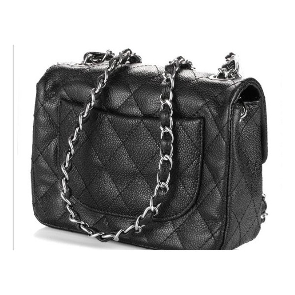 Chanel Caviar Flap Bag In Pelle Con Black Mini Ecs