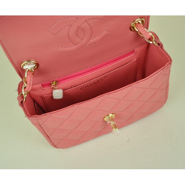 Lembo Rosa Mini Borse Chanel In Pelle Fiore Con Oro