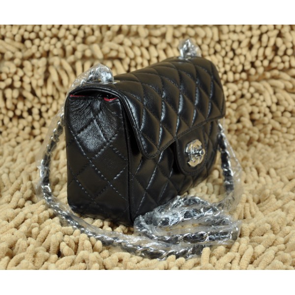 Mini Chanel Chanel Classic Borse Nero Mini Flap Agnello Con