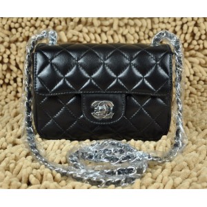 Mini Chanel Chanel Classic Borse Nero Mini Flap Agnello Con