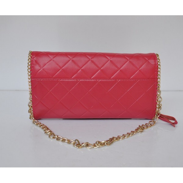 Chanel 2012 Quilted Portafogli In Pelle Di Agnello Peachblow Ste
