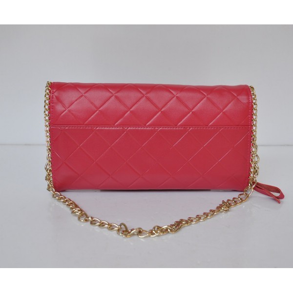 Chanel 2012 Quilted Portafogli In Pelle Di Agnello Peachblow Ste