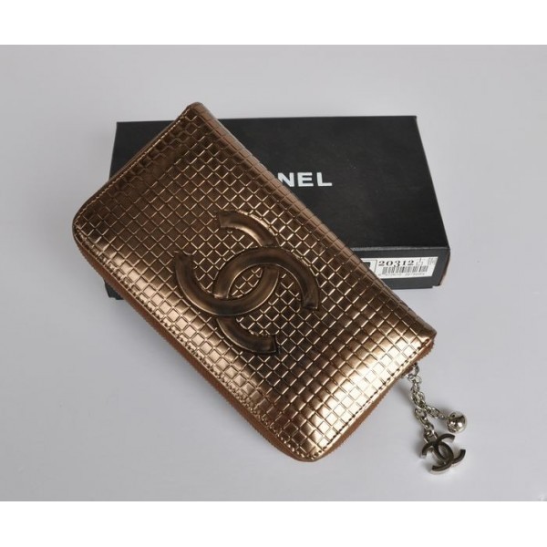 Chanel A20312 Portefeuilles Bronzo Avec En Muir Chanel Firma