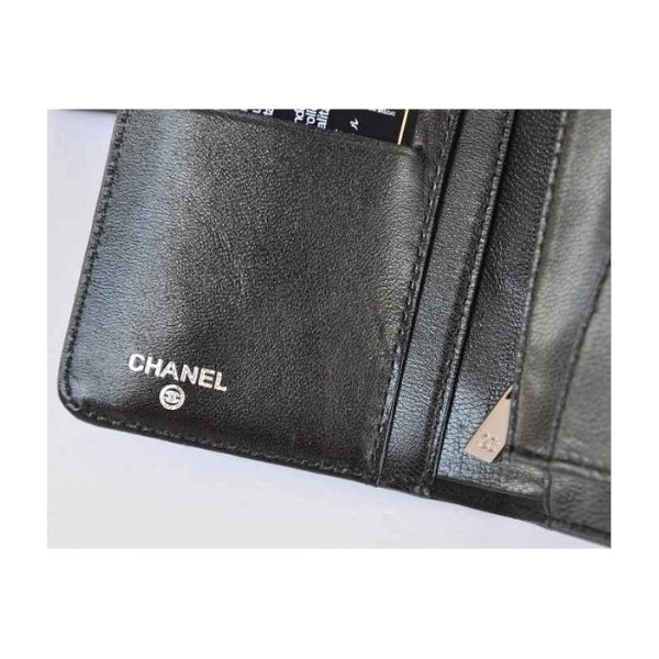 Chanel A31508 Portefeuilles Muir Noir Avec En Brevetti Chanel Fi