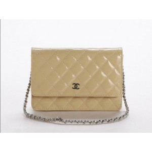 Chanel A33814 Abricot Portefeuilles En Muir Verni