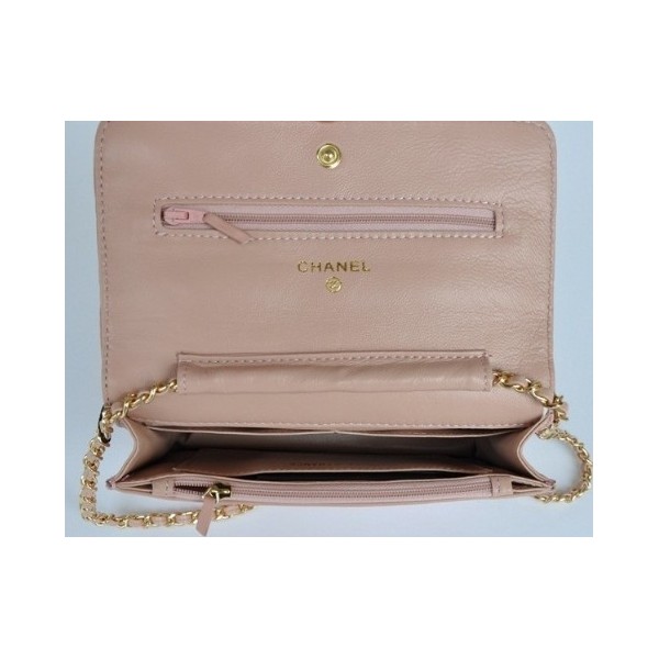 Chanel A33814 Portefeuilles Classique En Rose Agneau Avec Ghw