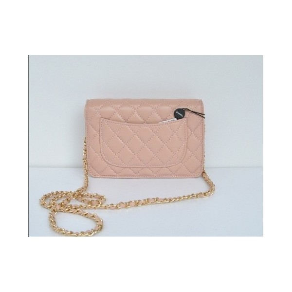 Chanel A33814 Portefeuilles Classique En Rose Agneau Avec Ghw