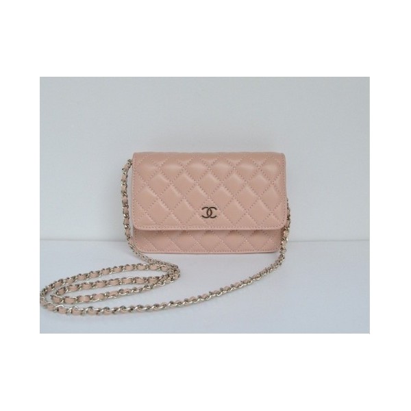 Chanel A33814 Portefeuilles Agneau Rose Avec Dargent Hw