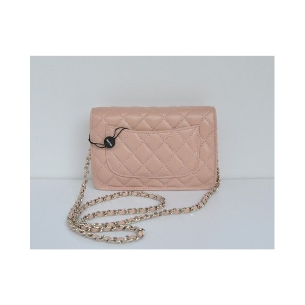 Chanel A33814 Portefeuilles Agneau Rose Avec Dargent Hw