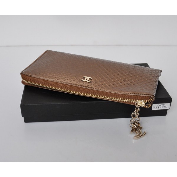 Chanel Bronzo Portefeuilles Vachette Zip Sollievo