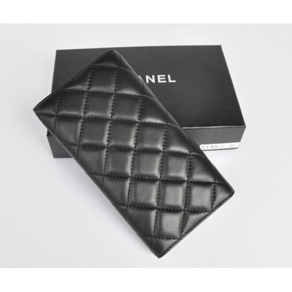 Chanel Portefeuilles 2012 Noir Avec Dagneau Nc Logo Serpent Vei