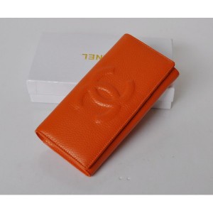 Chanel Portefeuilles Classiques En Veau Dorange Sollievo Logo A