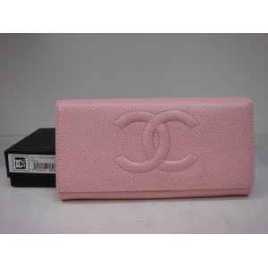 Chanel En Rose Portefeuilles Grano Calle Muir Avec Logo Doppia C