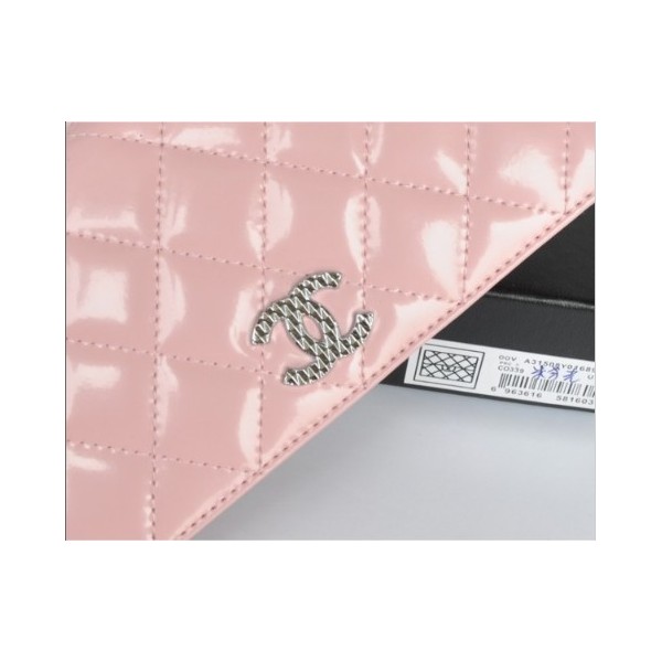 Portefeuilles Chanel A31508 Rose En Muir Verni