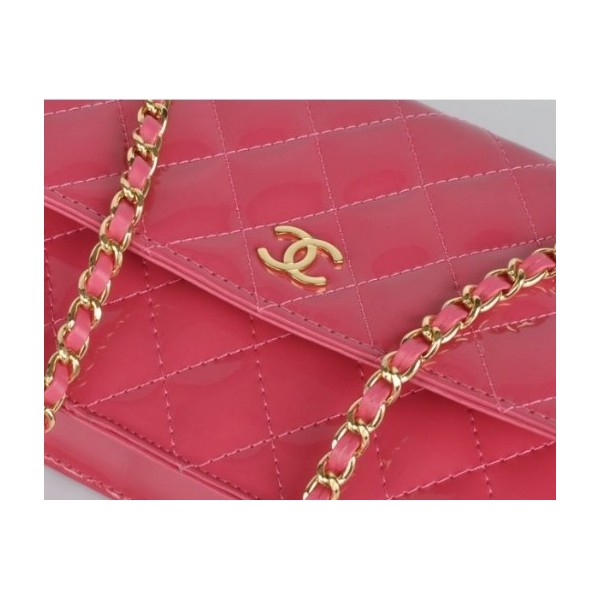 Portefeuilles Chanel A33814 Muir Verni Rouge Avec De Leccessiva