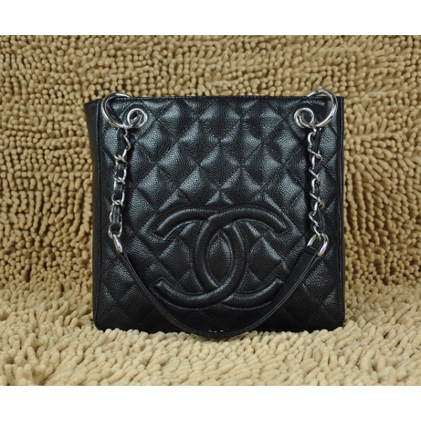 Chanel A20994 Dello Shopping In Pelle Caviar Black Tote Gst Con