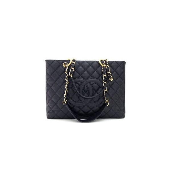 Chanel A20995 Classic Black Caviar Leather Gst Shopping Bags