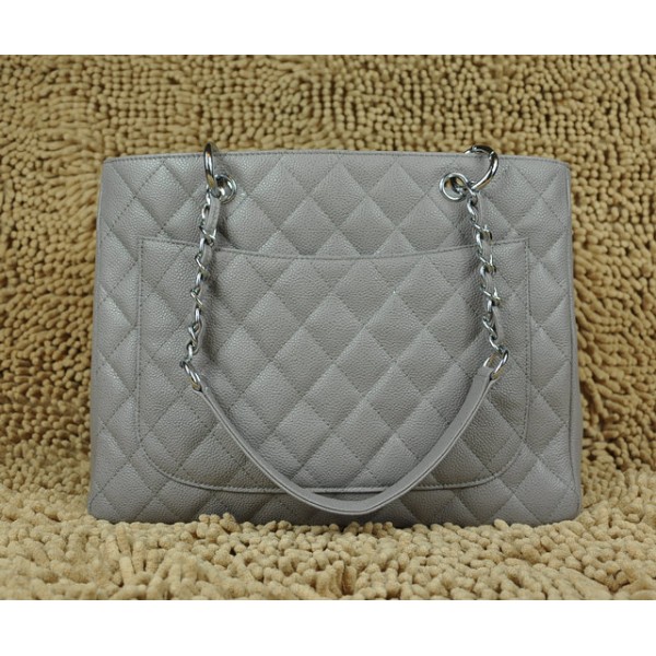 Chanel A20995 Classic Grigio Caviar Leather Gst Shopping Bags