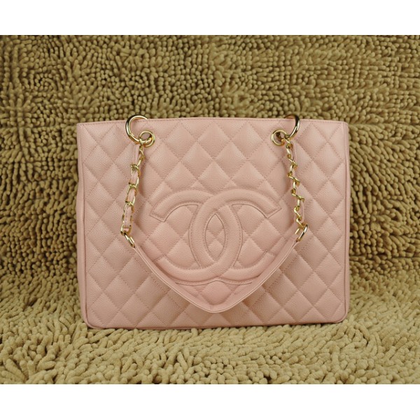 Chanel A20995 Classic Pink Caviar Pacchetto In Pelle Gst Con Oro