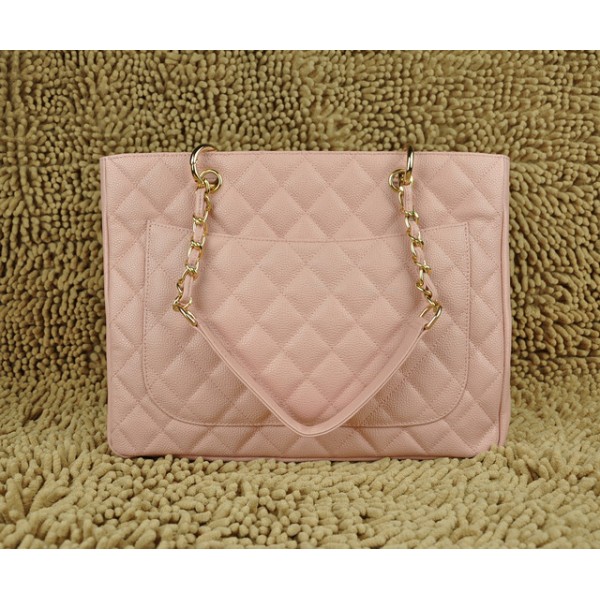 Chanel A20995 Classic Pink Caviar Pacchetto In Pelle Gst Con Oro